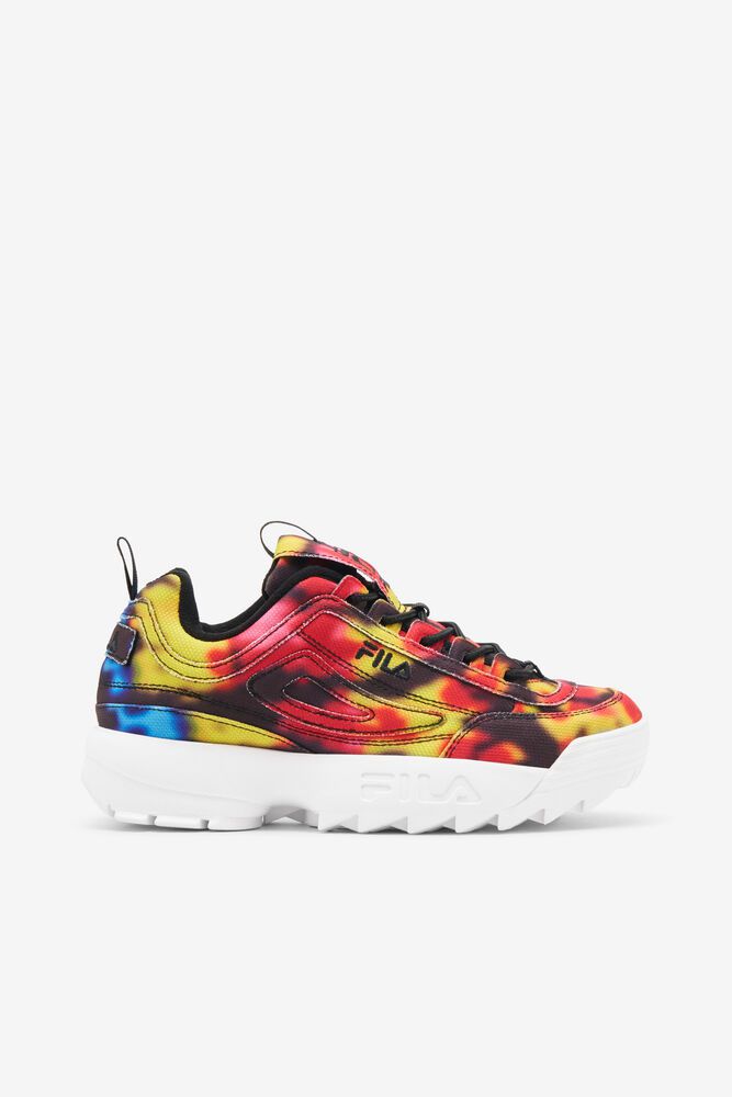 Fila Disruptor 2 Dark Tie Dye Multicolor Sneakers Womens - NZ 12396-BMEA